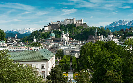 Stadt Salzburg Panorama mit Festung Hohensalzburg