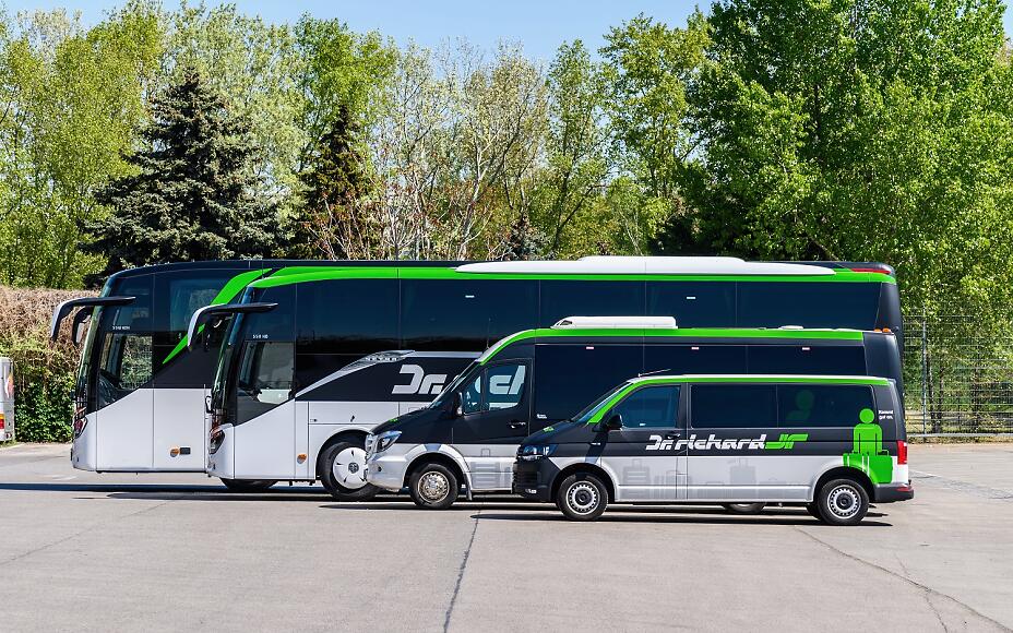 Modern travel buses by Dr. Richard Salzburg